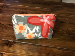 Essential Oil Bag - Gray/Orange Flowers