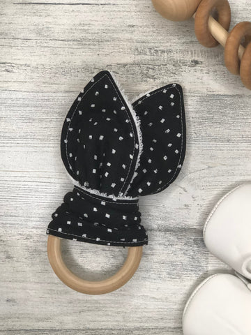 Black with White Square Dots