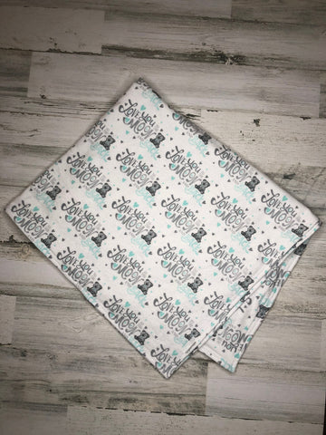 Love You to the Moon and Back Flannel Blanket