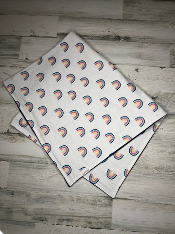 Modern Rainbow Flannel Blanket