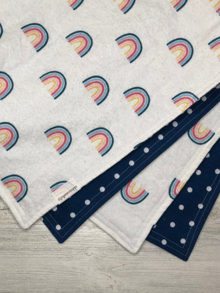 Modern Rainbow Flannel Blanket