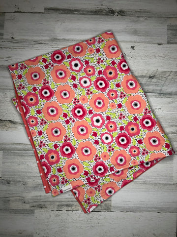 Modern Floral Flannel Blanket