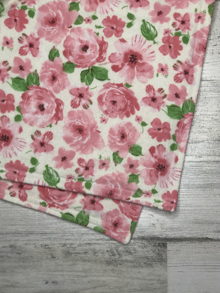 Whimsical Floral Flannel Blanket