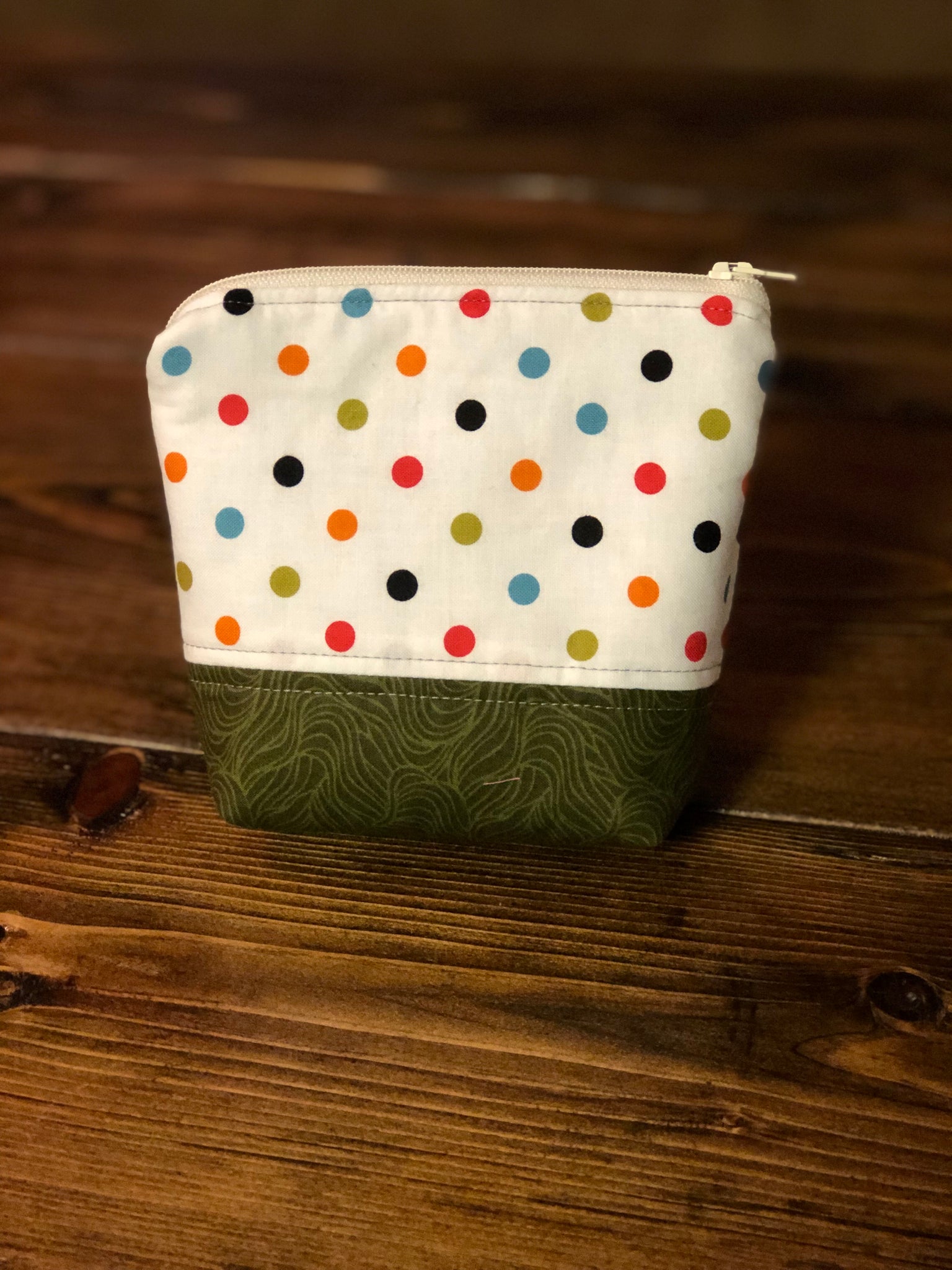 Essential Oil Bag - Cream Polka Dot