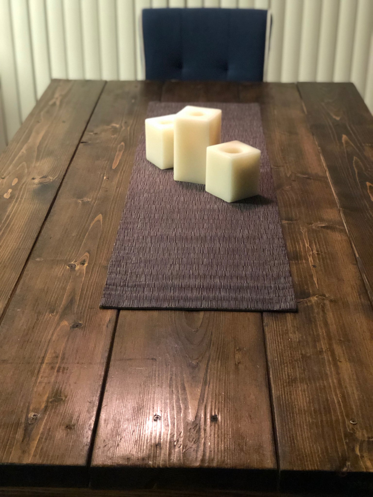Accent Table Runner - Chocolate Brown/Cream Lines
