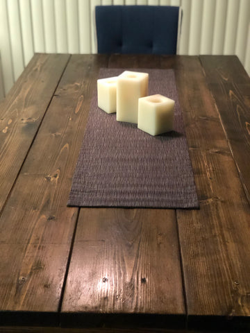 Accent Table Runner - Chocolate Brown/Cream Lines
